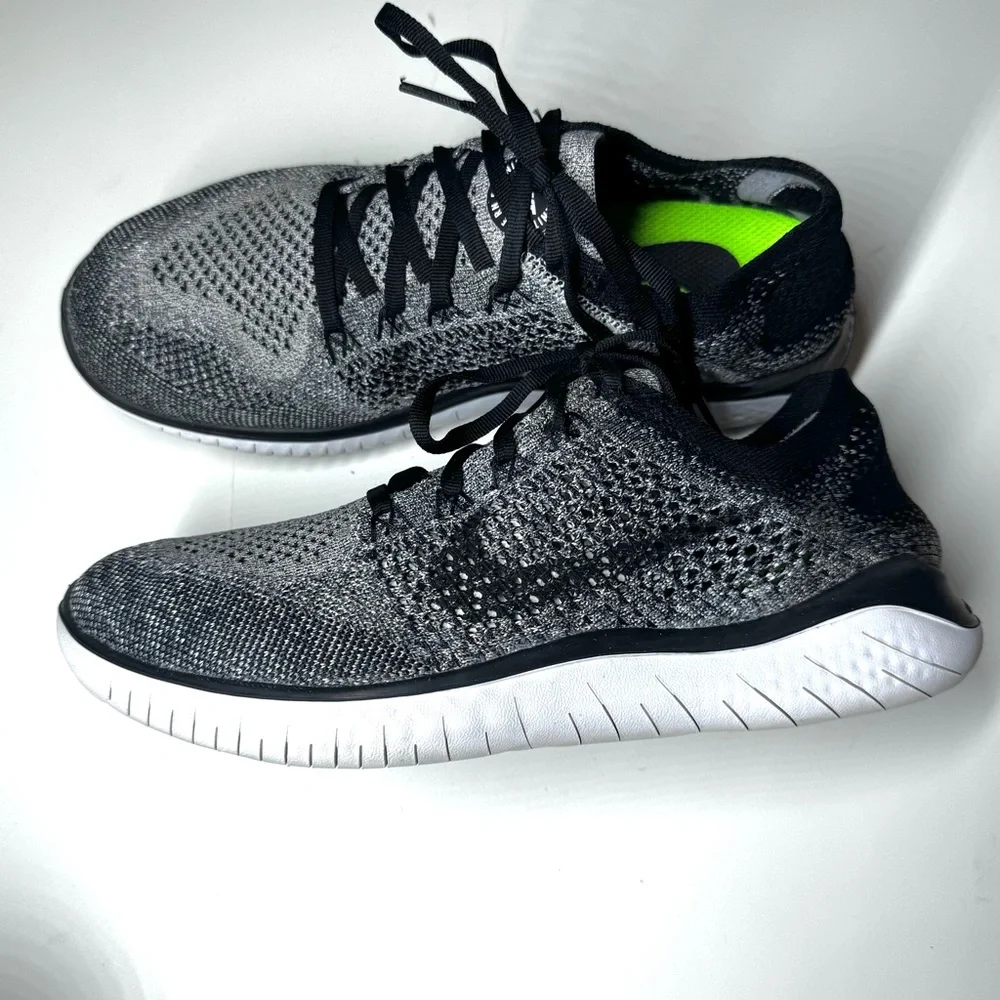 Nike Women’s Flyknit Running Sneakers — Black, Gray, White